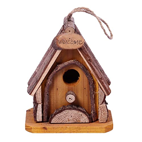 Vogelhaus-Vogelhaus-Vogelhaus-Vogelhaus-Verpackung, Holz-Zubehör, Anhänger, Zucht-Vogel-Schlafnest für Zuhause, Hinterhof, Kolibri, Blauvogel, Papagei von MIVALO