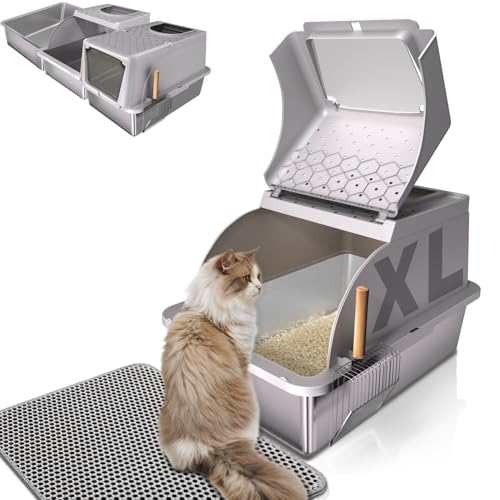Edelstahl Katzentoilette XL Edelstahl Katzentoilette XL von MIWOOYY