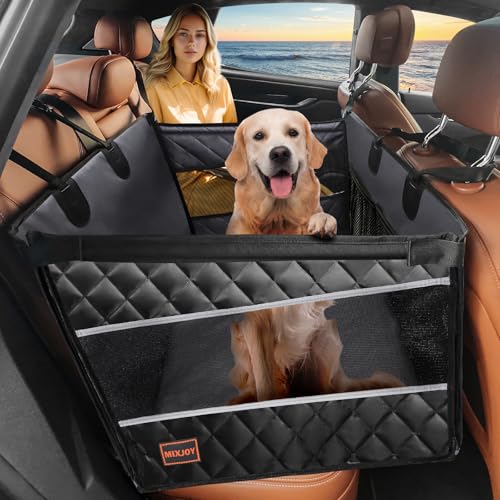MIXJOY Hundeautositz für große/mittelgroße Hunde, wasserdichter Haustier-Boostersitz für mittelgroße Hunde, Rücksitzverlängerung mit Aufbewahrungstasche für Reisen MIXJOY Hundeautositz für große/mittelgroße Hunde, wasserdichter Haustier-Boostersitz für mittelgroße Hunde, Rücksitzverlängerung mit Aufbewahrungstasche für Reisen von MIXJOY