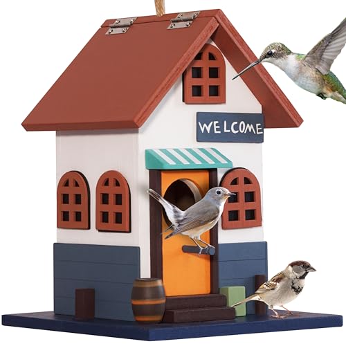 MIXUMON Vogelhäuser für draußen, Vogelhaus für Vogelfamilien Bluebird Sparrow Finken Kardinäle Hängendes Vogelhaus für Garten MIXUMON Vogelhäuser für draußen, Vogelhaus für Vogelfamilien Bluebird Sparrow Finken Kardinäle Hängendes Vogelhaus für Garten von MIXUMON