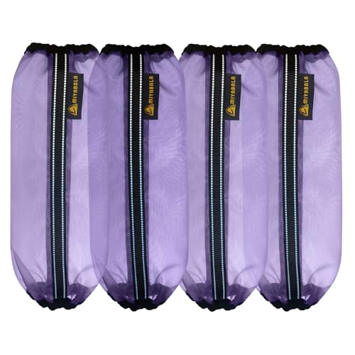 MIYABALA Fliegenstiefel für Pferde, Universalgröße, feines Netzgewebe, Fliegengamaschen für Pferde mit Fleece-Besatz und reflektierendem Gurtband, 4 Stück, Violett MIYABALA Fliegenstiefel für Pferde, Universalgröße, feines Netzgewebe, Fliegengamaschen für Pferde mit Fleece-Besatz und reflektierendem Gurtband, 4 Stück, Violett von MIYABALA