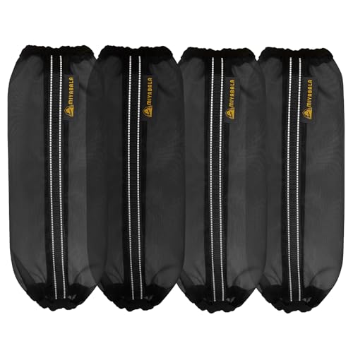 MIYABALA Fliegenstiefel für Pferde, Universalgröße, feines Netzgewebe, mit Nylonstäben, Fliegengamaschen für Pferde mit Fleece-Besatz und reflektierendem Gurtband, 4 Stück, Schwarz MIYABALA Fliegenstiefel für Pferde, Universalgröße, feines Netzgewebe, mit Nylonstäben, Fliegengamaschen für Pferde mit Fleece-Besatz und reflektierendem Gurtband, 4 Stück, Schwarz von MIYABALA