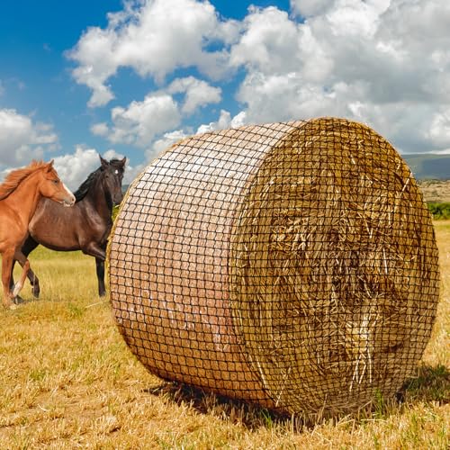 MIYABALA Rundes Heunetz für Pferde, 1,5 x 1,5 m, knotenlos, langsames Füttern, für Nutztiere, schwer, großes Heunetz für Pferde, Rinder, Schafe, Esel auf Bauernhöfen und Weiden MIYABALA Rundes Heunetz für Pferde, 1,5 x 1,5 m, knotenlos, langsames Füttern, für Nutztiere, schwer, großes Heunetz für Pferde, Rinder, Schafe, Esel auf Bauernhöfen und Weiden von MIYABALA