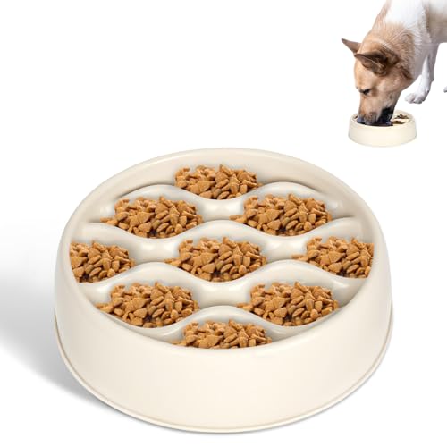 Hundenapf, Anti Schling Napf Hund, ø 19 cm rutschfest Napfset Katzennapf Fressnapf für Mittelgroße und kleine Hunde, Katzen, Spülmaschinenfest, Lebensmittelechtes Material von MJFENDAI
