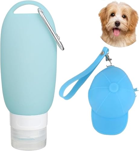 MJFENDAI Futtertube Hund Befüllbar Tuben, 90ml Silikon Reiseflaschen Set, Wasserschlauch für Haustiere, Befüllbare Tuben, Reißverschluss-Design, für Hundetraining als Belohnung von MJFENDAI
