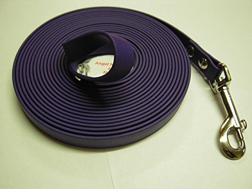 MJH® Beta Biothane Schleppleine mit Handschlaufe 3m lang & 9mm breit (violett) von MJH