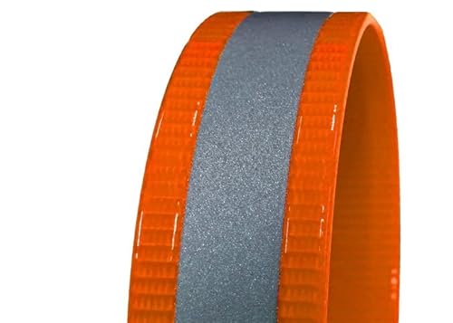 MJH BioThane Halsband Verschluss Adapter verstellbar 19mm breit (Reflex orange) von MJH