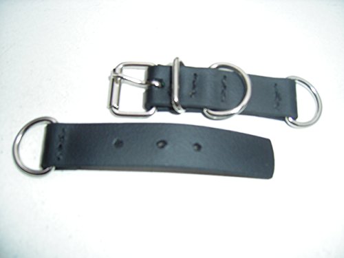 MJH BioThane Halsband Verschluss Halsbandadapter verstellbar 19mm breit versch. Farben vernäht (schwarz) von MJH