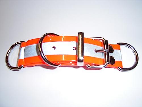 MJH BioThane Halsband Verschluss verstellbar 19mm breit in versch. Farben Reflex orange von MJH
