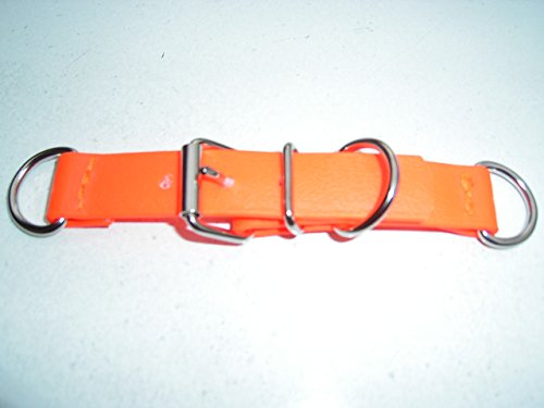 MJH BioThane Halsband Verschluss verstellbar 25mm breit orange von MJH