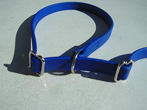 MJH Moxon, Retriever Leine Beta BioThane vernäht 16mm breit, 5m lang mit Handschlaufe (blau) von MJH