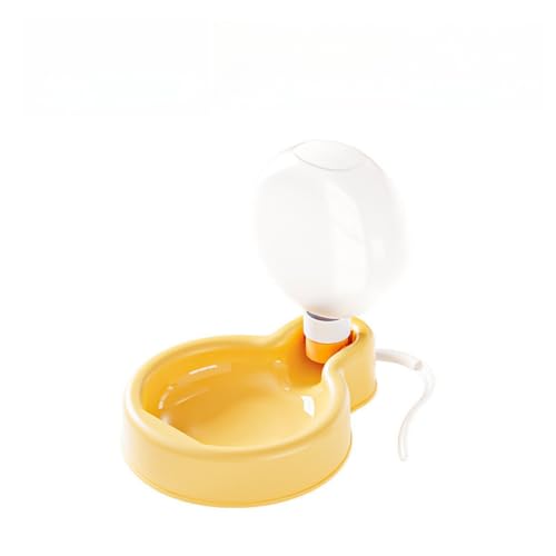 Hundewasserflasche – Tragbarer faltbarer Hundewasserspender für Spaziergänge und Reisen, BPA-freie Haustier-Wasserflasche für Hunde, Katzen, Welpen und andere Tiere (Gelb, L-500 ml) von MJLOMJ