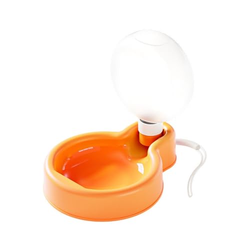 Hundewasserflasche – Tragbarer faltbarer Hundewasserspender für Spaziergänge und Reisen, BPA-freie Haustier-Wasserflasche für Hunde, Katzen, Welpen und andere Tiere (Orange, S-350 ml) von MJLOMJ