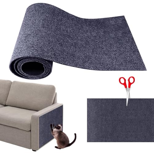 Kratzmatte Selbstklebend - Langlebiger Sofaschoner, Wandkratzpad, DIY Kletterkratzer für Katzen, wiederverwendbarer Möbelschutz (Blau, L) von MJLOMJ