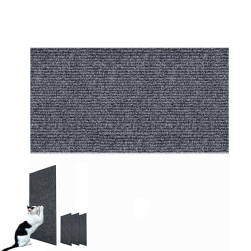 Kratzmatte für Kletterkatzen, zuschneidbar, selbstklebend, Teppich, Katzenkratzer, Möbelschutz, schützt Möbel und Sofas (30 x 100 cm, Grau) von MJLOMJ