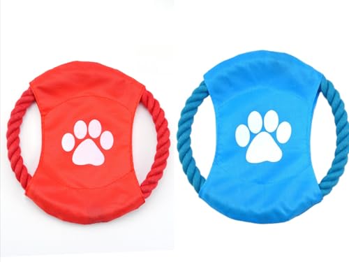 MJLOMJ 2 Stück unzerstörbares Hunde-Frisbee-Spielzeug – schwimmendes Wasser- und Outdoor-Fortierspielzeug für große Hunde, langlebiges kaufestes Seil-Trainingsscheibe für Kauer (Strand, Gartengebrauch MJLOMJ 2 Stück unzerstörbares Hunde-Frisbee-Spielzeug – schwimmendes Wasser- und Outdoor-Fortierspielzeug für große Hunde, langlebiges kaufestes Seil-Trainingsscheibe für Kauer (Strand, Gartengebrauch von MJLOMJ