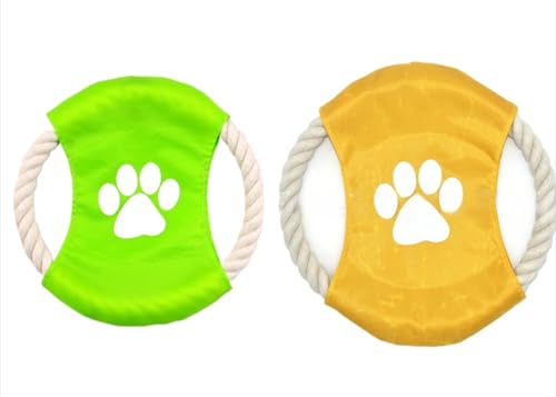 MJLOMJ 2 Stück unzerstörbares Hunde-Frisbee-Spielzeug – schwimmendes Wasser- und Outdoor-Fortierspielzeug für große Hunde, langlebiges kaufestes Seil-Trainingsscheibe für Kauer (Strand, Gartengebrauch MJLOMJ 2 Stück unzerstörbares Hunde-Frisbee-Spielzeug – schwimmendes Wasser- und Outdoor-Fortierspielzeug für große Hunde, langlebiges kaufestes Seil-Trainingsscheibe für Kauer (Strand, Gartengebrauch von MJLOMJ