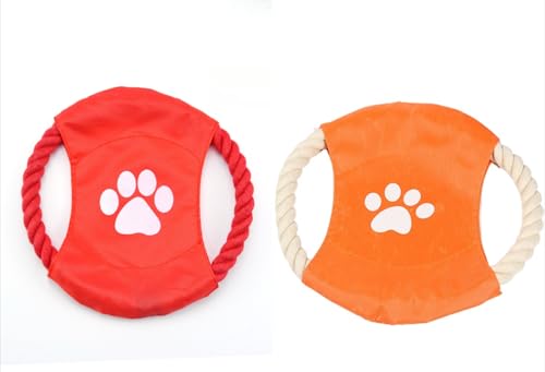 MJLOMJ 2 Stück unzerstörbares Hunde-Frisbee-Spielzeug – schwimmendes Wasser- und Outdoor-Fortierspielzeug für große Hunde, langlebiges kaufestes Seil-Trainingsscheibe für Kauer (Strand, Gartengebrauch MJLOMJ 2 Stück unzerstörbares Hunde-Frisbee-Spielzeug – schwimmendes Wasser- und Outdoor-Fortierspielzeug für große Hunde, langlebiges kaufestes Seil-Trainingsscheibe für Kauer (Strand, Gartengebrauch von MJLOMJ