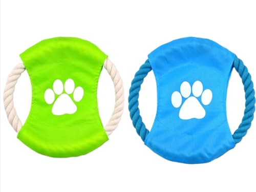 MJLOMJ 2 Stück unzerstörbares Hunde-Frisbee-Spielzeug – schwimmendes Wasser- und Outdoor-Fortierspielzeug für große Hunde, langlebiges kaufestes Seil-Trainingsscheibe für Kauer (Strand, Gartengebrauch MJLOMJ 2 Stück unzerstörbares Hunde-Frisbee-Spielzeug – schwimmendes Wasser- und Outdoor-Fortierspielzeug für große Hunde, langlebiges kaufestes Seil-Trainingsscheibe für Kauer (Strand, Gartengebrauch von MJLOMJ