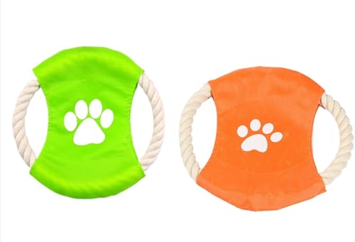 MJLOMJ 2 Stück unzerstörbares Hunde-Frisbee-Spielzeug – schwimmendes Wasser- und Outdoor-Fortierspielzeug für große Hunde, langlebiges kaufestes Seil-Trainingsscheibe für Kauer (Strand, Gartengebrauch MJLOMJ 2 Stück unzerstörbares Hunde-Frisbee-Spielzeug – schwimmendes Wasser- und Outdoor-Fortierspielzeug für große Hunde, langlebiges kaufestes Seil-Trainingsscheibe für Kauer (Strand, Gartengebrauch von MJLOMJ