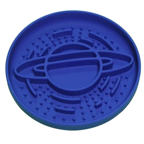 Silikon Slow Feeder Hundenapf - Rutschfester Saugnapfboden, Anti-Erstickungs-Design für kleine, mittelgroße & große Hunde - Slow Eating Futternapf für schnelle Fresser (Blau) von MJLOMJ