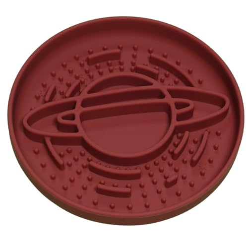 Silikon Slow Feeder Hundenapf - Rutschfester Saugnapfboden, Anti-Erstickungs-Design für kleine, mittelgroße & große Hunde - Slow Eating Futternapf für schnelle Fresser (Rot) von MJLOMJ