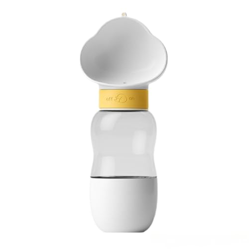 Tragbare Wasserflasche für Hunde, 350 ml + 200 ml, doppellagiges Design zum Trinken und Füttern, 2-in-1-Wasserflasche für Haustierbedarf Tragbare Wasserflasche für Hunde, 350 ml + 200 ml, doppellagiges Design zum Trinken und Füttern, 2-in-1-Wasserflasche für Haustierbedarf von MJLOMJ