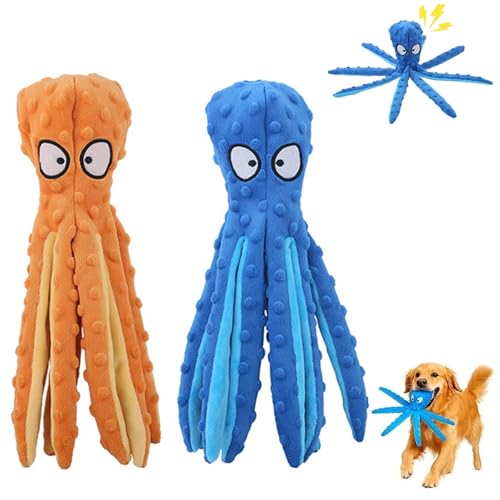 MJOYIS Whiskerspot Umweltfreundliches Hundespielzeug In Form Eines Oktopus aus Plüsch, Tanzender Oktopus mit Quietschgeräuschen, Kauspielzeug für Hunde mit Aggressivem Kauverhalten, Langlebiges(SetF) MJOYIS Whiskerspot Umweltfreundliches Hundespielzeug In Form Eines Oktopus aus Plüsch, Tanzender Oktopus mit Quietschgeräuschen, Kauspielzeug für Hunde mit Aggressivem Kauverhalten, Langlebiges(SetF) von MJOYIS