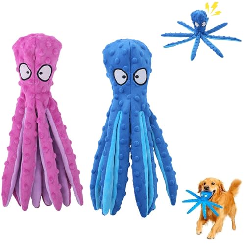 MJOYIS Whiskerspot Umweltfreundliches Hundespielzeug In Form Eines Oktopus aus Plüsch, Tanzender Oktopus mit Quietschgeräuschen, Kauspielzeug für Hunde mit Aggressivem Kauverhalten, Langlebiges(SetE) MJOYIS Whiskerspot Umweltfreundliches Hundespielzeug In Form Eines Oktopus aus Plüsch, Tanzender Oktopus mit Quietschgeräuschen, Kauspielzeug für Hunde mit Aggressivem Kauverhalten, Langlebiges(SetE) von MJOYIS