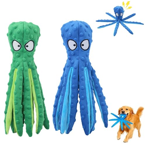 MJOYIS Whiskerspot Umweltfreundliches Hundespielzeug In Form Eines Oktopus aus Plüsch, Tanzender Oktopus mit Quietschgeräuschen, Kauspielzeug für Hunde mit Aggressivem Kauverhalten, Langlebiges(SetC) MJOYIS Whiskerspot Umweltfreundliches Hundespielzeug In Form Eines Oktopus aus Plüsch, Tanzender Oktopus mit Quietschgeräuschen, Kauspielzeug für Hunde mit Aggressivem Kauverhalten, Langlebiges(SetC) von MJOYIS