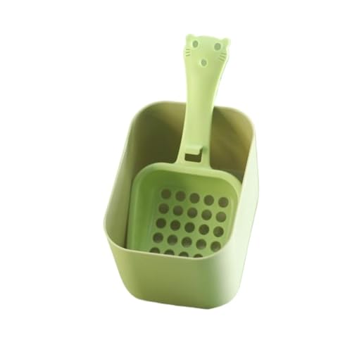 MKEMQXBEP Haustier-Reinigungsprodukte Katzenstreu Schaufel Kunststoff Haken integriert(Green 1set) von MKEMQXBEP