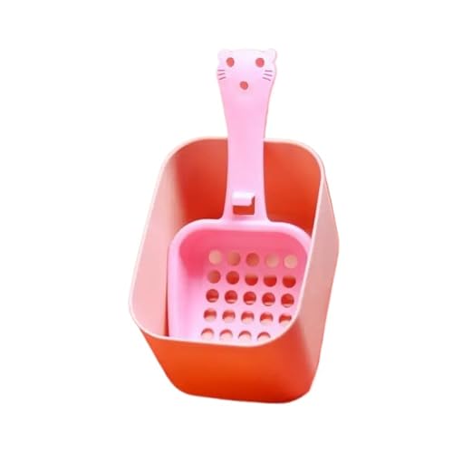 MKEMQXBEP Haustier-Reinigungsprodukte Katzenstreu Schaufel Kunststoff Haken integriert(PINK 1SET) von MKEMQXBEP