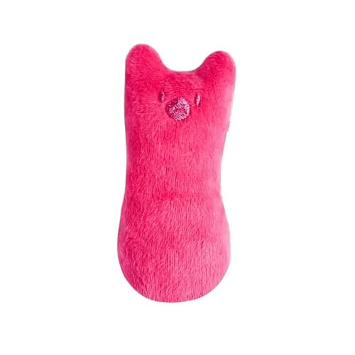 MKEMQXBEP Katzenspielzeug, Haustier-Plüsch, Katzenminze, Ausdruck, Daumenspielzeug, inklusive Ton, Papier, Kauen, Zahnen, Zahnen(PINK 1PC,5X12CM) von MKEMQXBEP