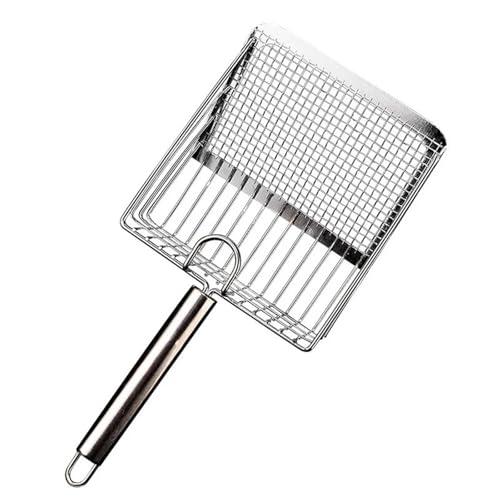 MKEMQXBEP Katzenstreu Schaufel Edelstahl Holzgriff Kätzchen Streu Schaufel Katzen Toilette Reinigungswerkzeug(S1 1PC) von MKEMQXBEP