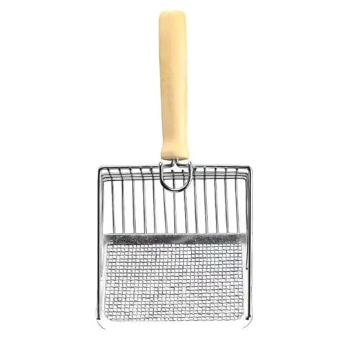 MKEMQXBEP Katzenstreu Schaufel Edelstahl Holzgriff Kätzchen Streu Schaufel Katzen Toilette Reinigungswerkzeug(S2 1PC) von MKEMQXBEP