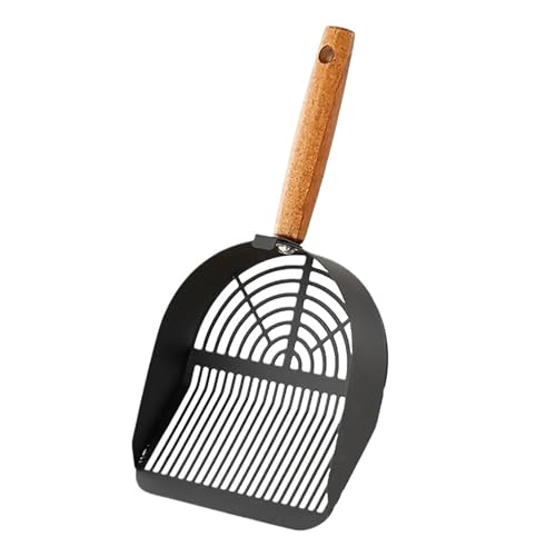 MKEMQXBEP Katzenstreuschaufel aus Stahl mit langem Griff, Reinigungswerkzeug for Tierabfälle, for Katzentoiletten, Katzenbedarf(High Carbon Steel A 1pc) von MKEMQXBEP