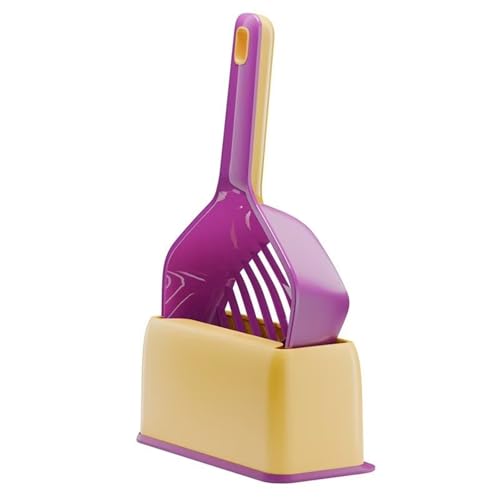 MKEMQXBEP Katzenstreuschaufel mit Halter Pooper Lifter Siebschaufel mit Griff Heimtierbedarf(Purple 1set) von MKEMQXBEP
