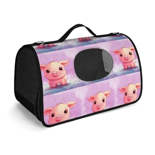 MKLYR Haustier-Tragetasche, Pfirsich-Schweine-Zeichnung, bedruckte Haustier-Funktions-Handtasche, atmungsaktives Netzgewebe, weiches Kissen, Haustier-Reisetasche, Tragetasche für Katzen und kleine MKLYR Haustier-Tragetasche, Pfirsich-Schweine-Zeichnung, bedruckte Haustier-Funktions-Handtasche, atmungsaktives Netzgewebe, weiches Kissen, Haustier-Reisetasche, Tragetasche für Katzen und kleine von MKLYR