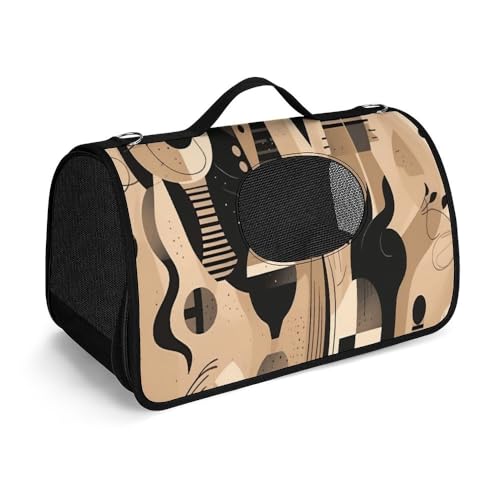 MKLYR Haustier-Tragetasche, braunes Muster Hintergrund, bedruckte Haustier-Funktions-Handtasche, atmungsaktives Netzgewebe, weiches Kissen, Haustier-Reisetasche, Tragetasche für Katzen und kleine MKLYR Haustier-Tragetasche, braunes Muster Hintergrund, bedruckte Haustier-Funktions-Handtasche, atmungsaktives Netzgewebe, weiches Kissen, Haustier-Reisetasche, Tragetasche für Katzen und kleine von MKLYR