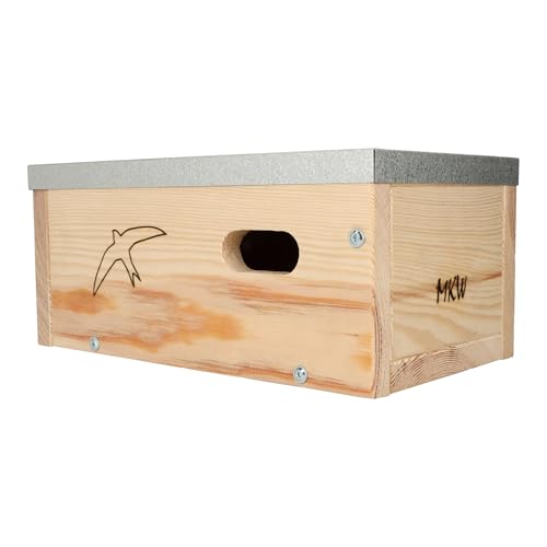 Mauersegler Typ EINFACH DIY MKW - Stabiler nisthaus für Wildvögel und Gartenvögel - Vogelhaus aus Nadelholz - Wetterfest von MKW