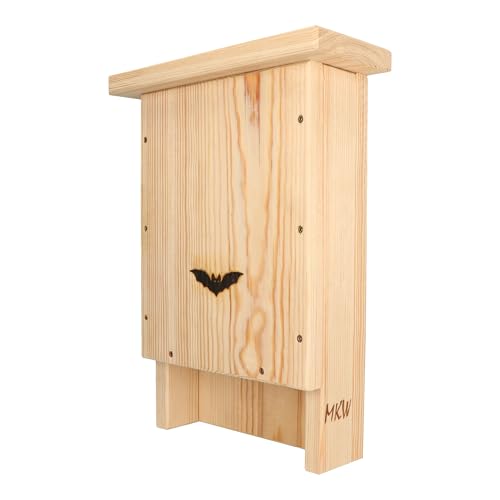 Stratmann Einfach DIY MKW fur Fledermaus - Stabiler für Fledermäuse - aus Nadelholz - Wetterfest - Nicht imprägniert - Fledermauskasten von MKW