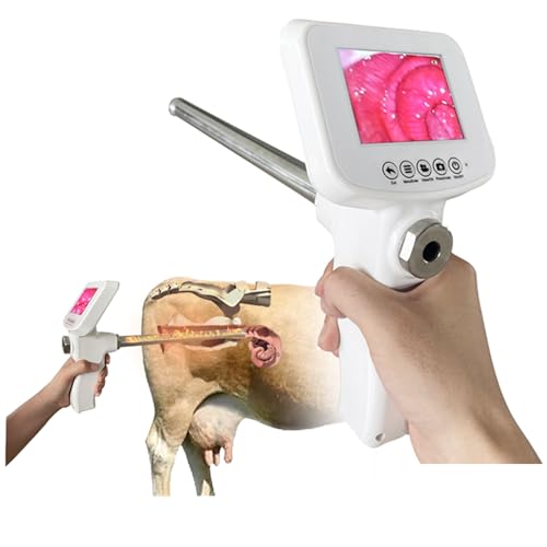 MKYOKO Künstliche Besamung Kit Gun Instrument für Hund oder Kuh & Pferd, 3,5 in Endoskop Sperma AI Gun, mit 640 * 480px LCD-Bildschirm, Veterinär-Zucht,Cows von MKYOKO