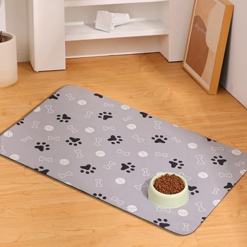 Futtermatte für Haustiere, Futtermatten für Böden, wasserdicht, kein Verschütten von Katzen und Hunden, rutschfeste Matte für Futter und Wasser Futtermatte für Haustiere, Futtermatten für Böden, wasserdicht, kein Verschütten von Katzen und Hunden, rutschfeste Matte für Futter und Wasser von MLAZOGYPA