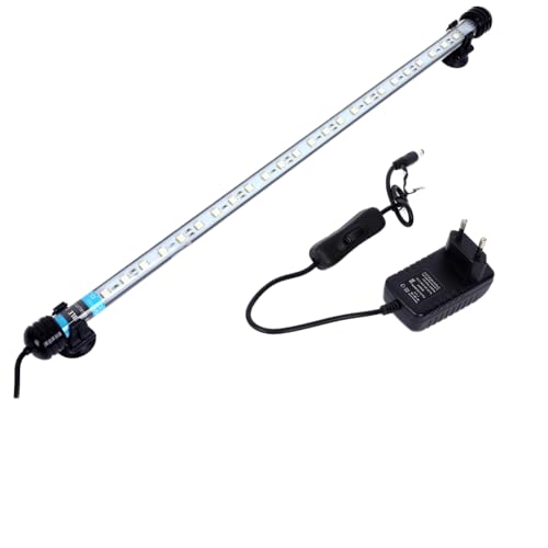 MLJ Aquarium LED Beleuchtung für Fisch Tank Wasserdicht Drachenfisch Licht Weiß & Blau/RGB,8 Größen (48 cm, RGB) von VARMHUS
