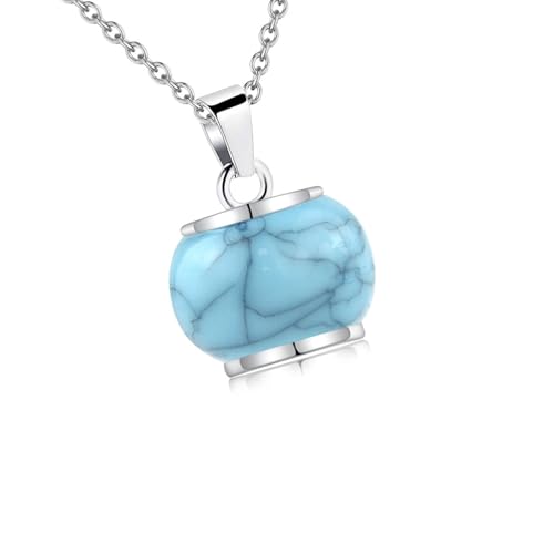 MLWSKERTY Blaue Halskette Asche Gefäß Asche Halskette Für Haustier Urne Entlang Halskette Locket Urnenbehälter Mit von MLWSKERTY