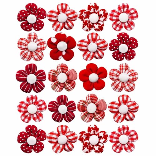 MLWSKERTY Valentines Blumen Haustierhaarties 20pcs Schöne Blumenhaarseile Haarstylingsbänder Für Hundekatzen Alle Größe Haustierkopfschmuck von MLWSKERTY