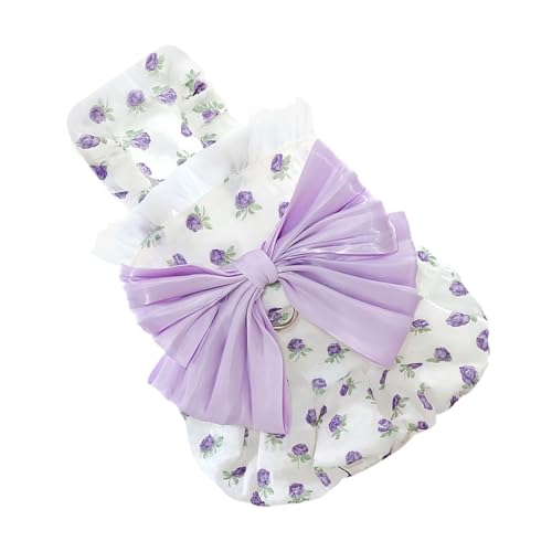 MLqkpwy Atmungsaktives Hundekleid, atmungsaktives Haustierkleid mit Schleife, Mehrzweck- -Kleider, lila Welpenkleidung für den täglichen Gebrauch, Festival, Hochzeit, Fotografie MLqkpwy Atmungsaktives Hundekleid, atmungsaktives Haustierkleid mit Schleife, Mehrzweck- -Kleider, lila Welpenkleidung für den täglichen Gebrauch, Festival, Hochzeit, Fotografie von MLqkpwy