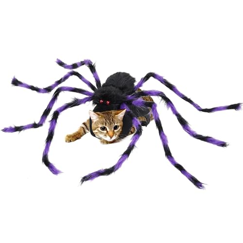 MLqkpwy Spinnen-Kostüme für Hunde, Halloween-Kostüme für Hunde, Spinne – riesige Spinne mit Fell für Hunde und Katzen | verstellbares Cosplay-Kostüm für Cosplay Halloween MLqkpwy Spinnen-Kostüme für Hunde, Halloween-Kostüme für Hunde, Spinne – riesige Spinne mit Fell für Hunde und Katzen | verstellbares Cosplay-Kostüm für Cosplay Halloween von MLqkpwy
