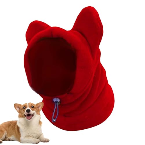 MLqkpwy Winterhut für kleine Hunde, Schneehut für Hunde, warm, mit Kapuze, aus Fleece, Halswärmer, waschbar, bei kaltem Wetter, für mittelgroße bis große Welpen MLqkpwy Winterhut für kleine Hunde, Schneehut für Hunde, warm, mit Kapuze, aus Fleece, Halswärmer, waschbar, bei kaltem Wetter, für mittelgroße bis große Welpen von MLqkpwy