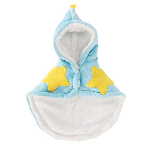Haustier Umhang Süßes weiches Hund Cape Flanell warm für Winter kaltes Wetter Himmel Blaue kleine Tiere (S) von MMABEUTF